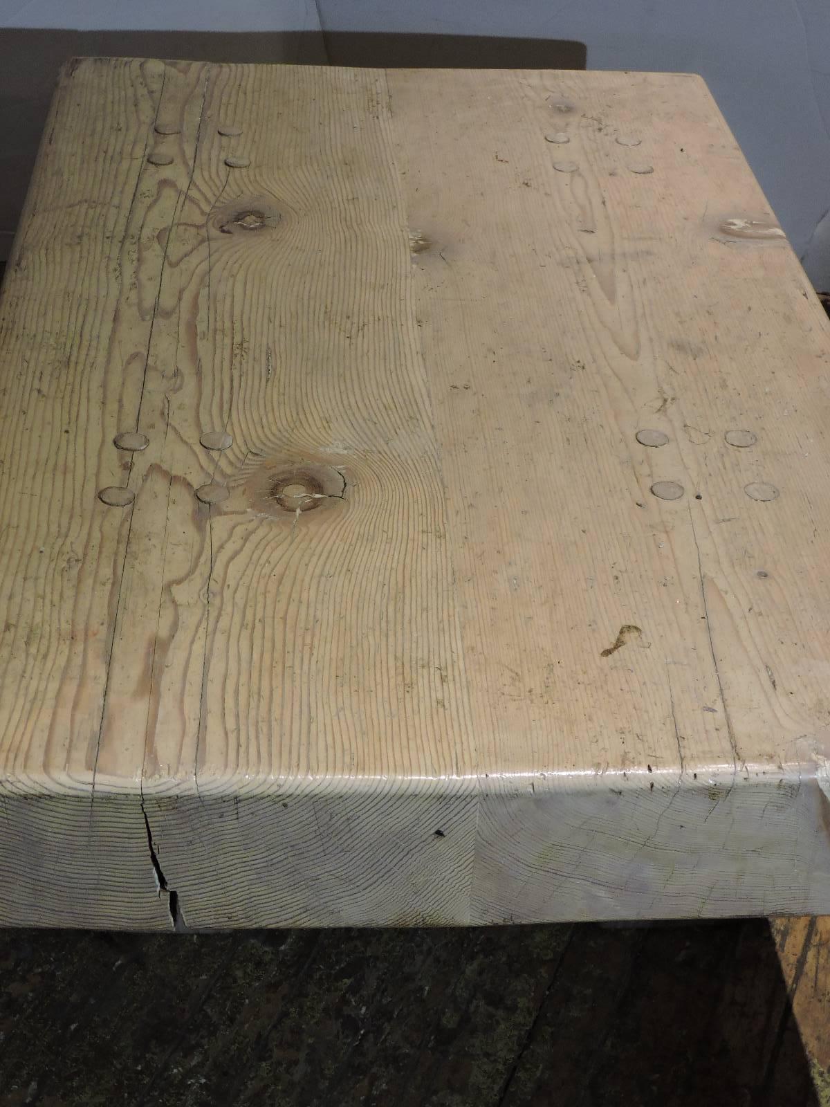 whitewashed butcher block