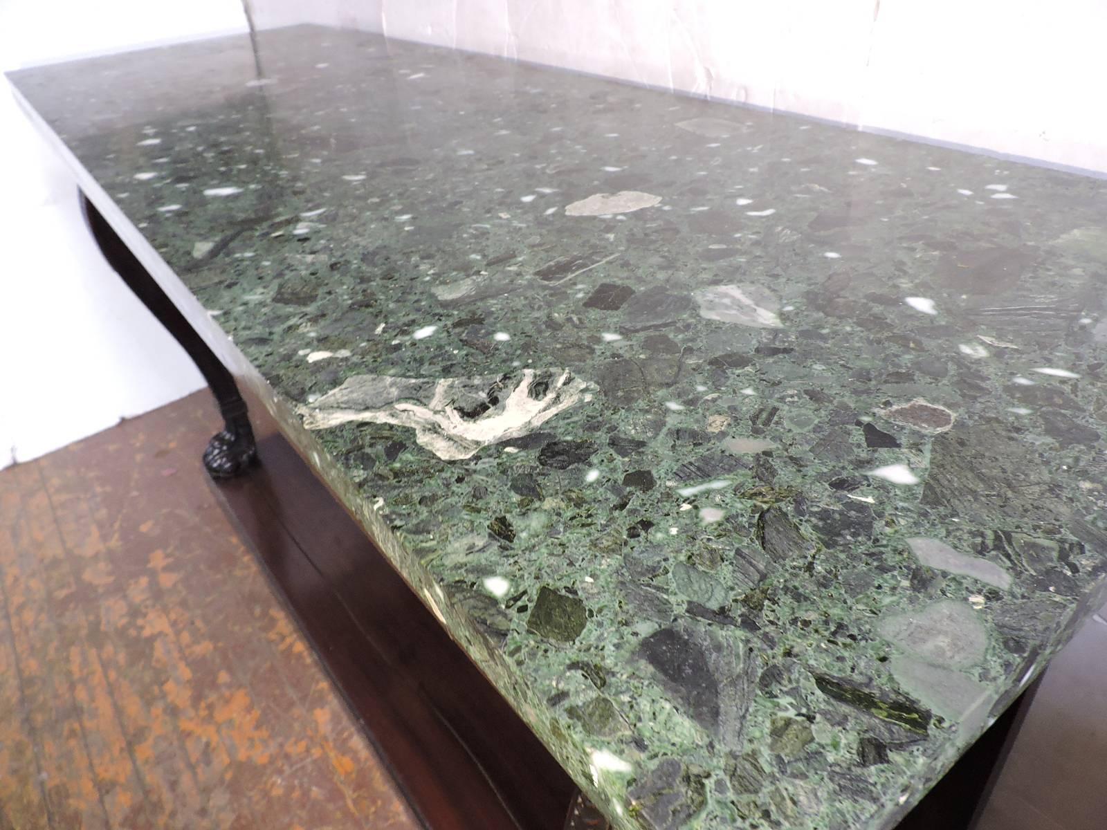 19th Century  Classical Empire Marble-Top Console Table