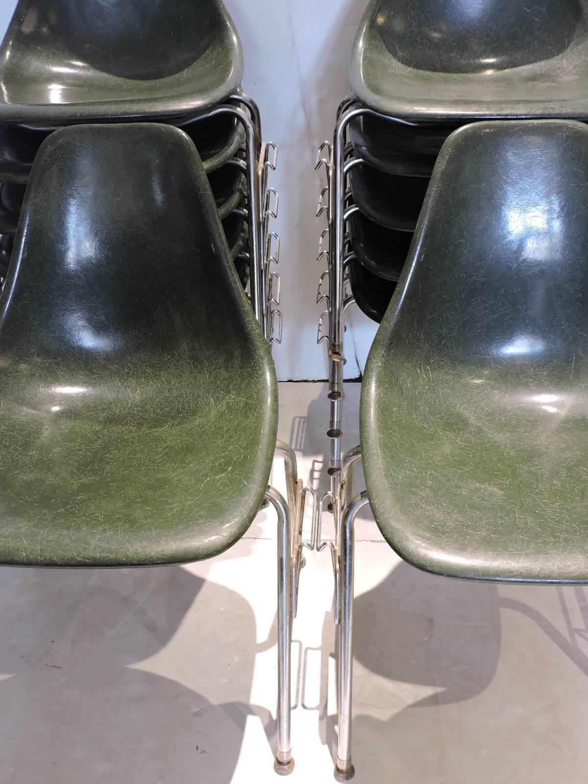 Mid-Century Modern Fiberglass Stacking Chairs 5