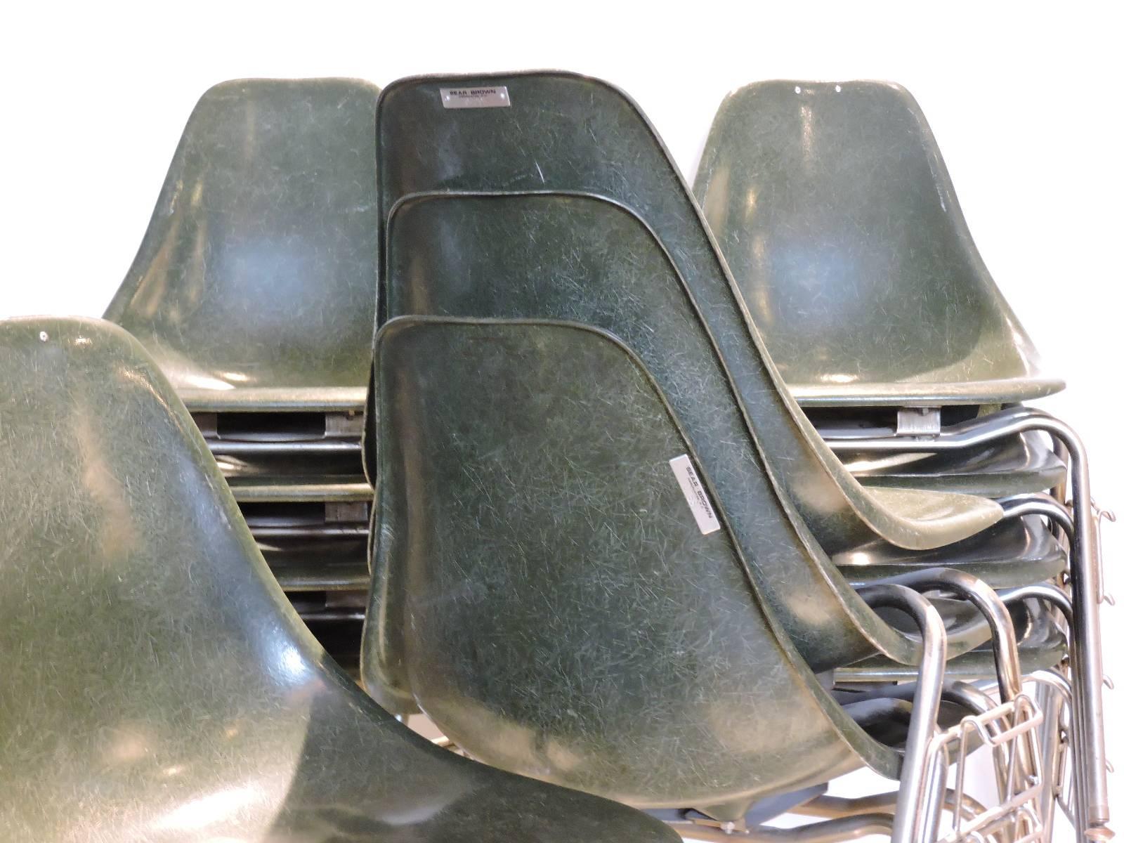 20th Century Mid-Century Modern Fiberglass Stacking Chairs