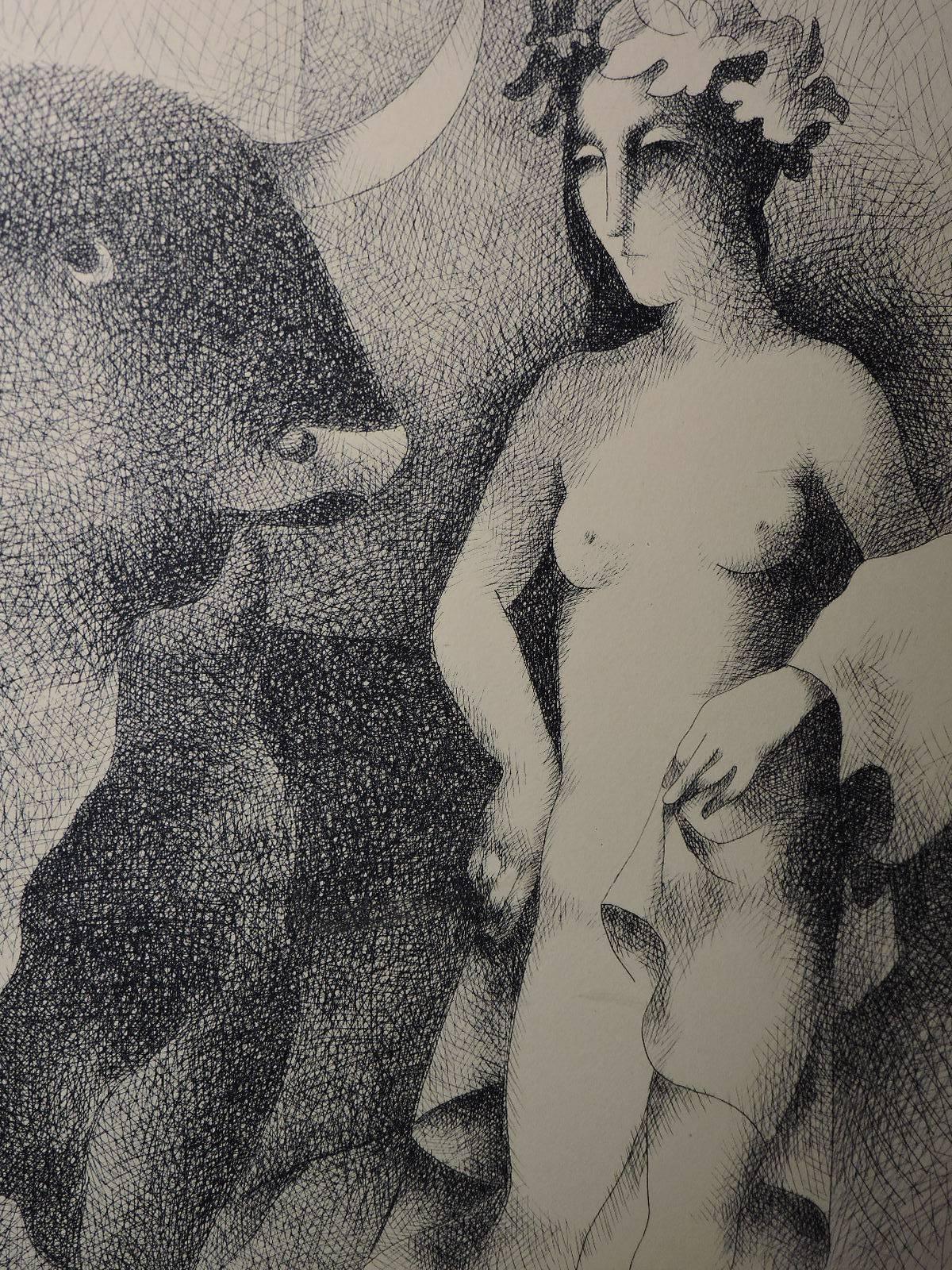 Bacchanalian Lithograph style of Picasso 4