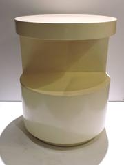 Lacquered Cylinder Shelf Table in the Style of Karl Springer
