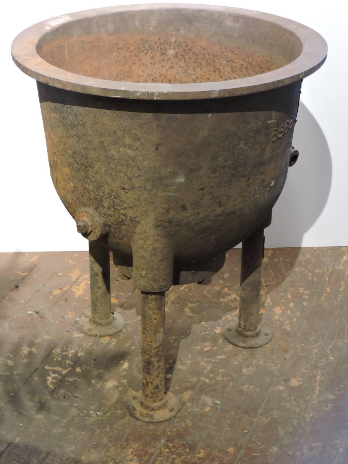 Iron  Antique Industrial Cauldron