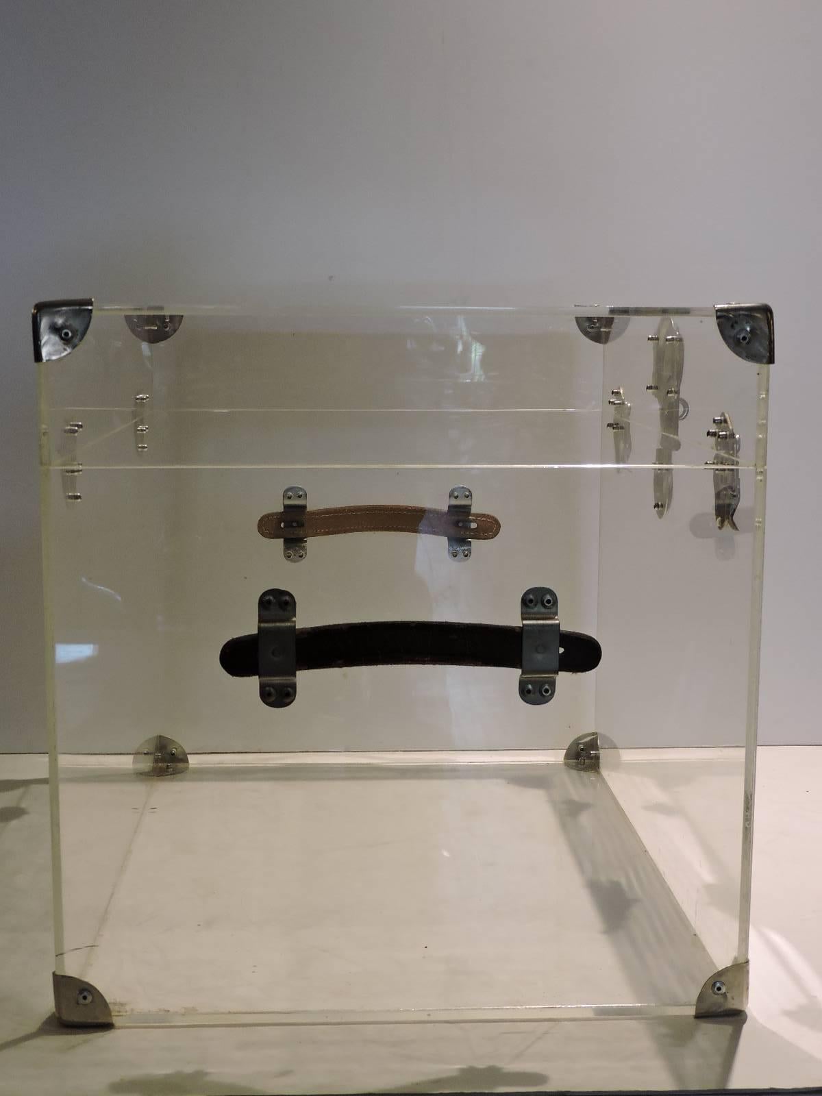 Mid-20th Century Large Lucite Trunk 1