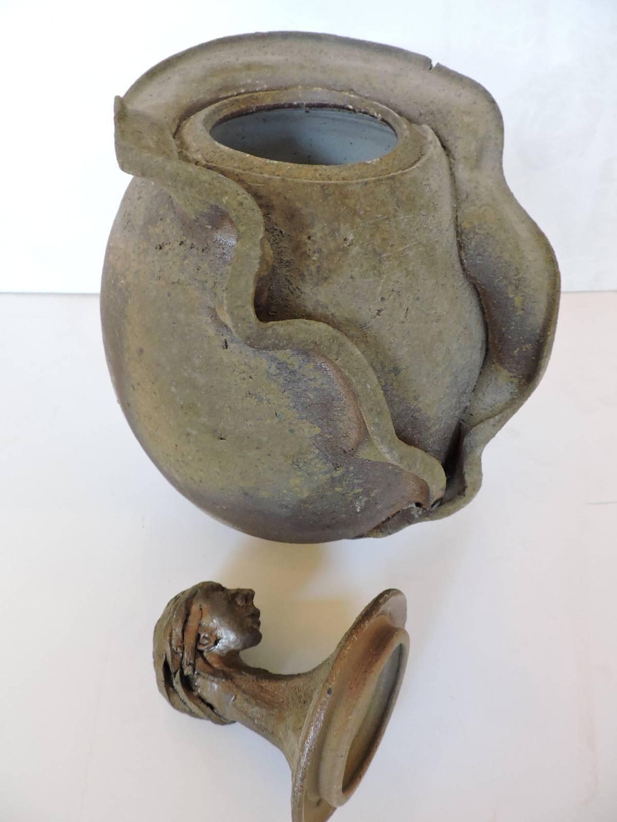 Vase en poterie de style surréaliste, années 1970 en vente 3