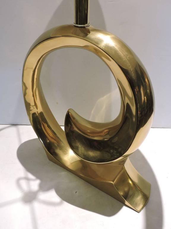 Pierre Cardin Signature Logo Design Brass Table Lamp 1