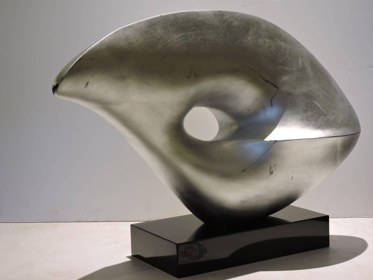 Abstract Fiberglass Sculpture in the Style of Barbara Hepworth at 1stdibs