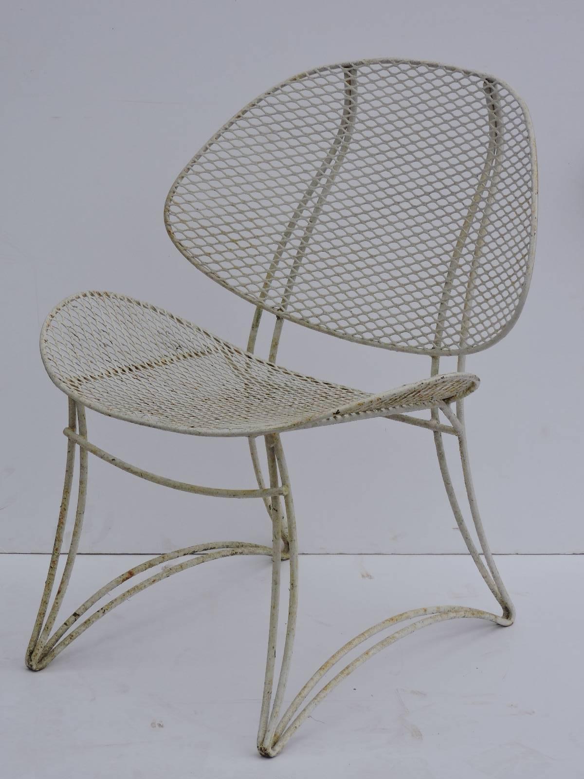 Modernist Wrought Iron Clam Shell Chairs 1