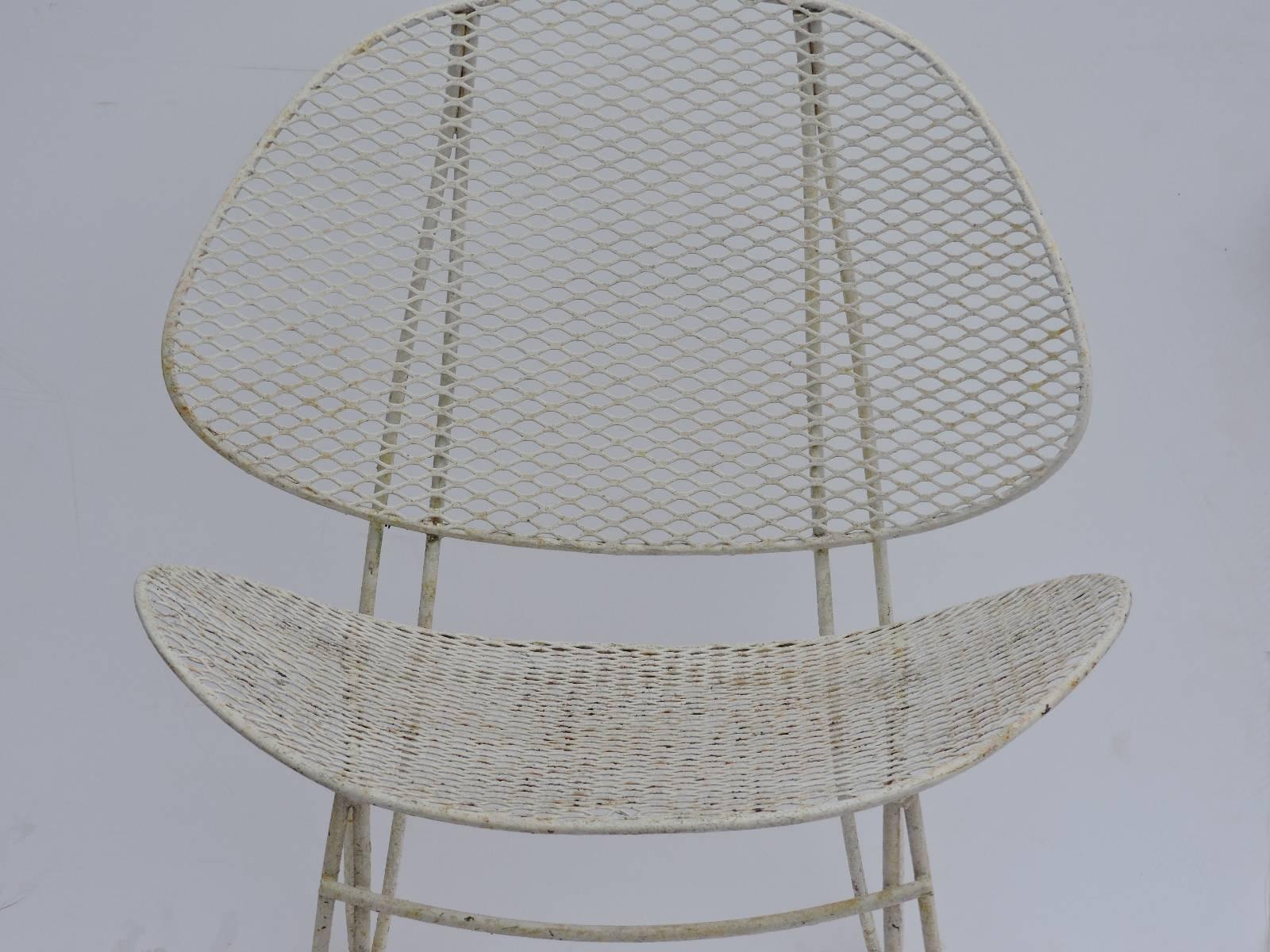 20th Century Modernist Wrought Iron Clam Shell Chairs