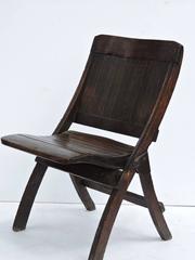 Antike antike Klappstühle aus Lattenrost und Stahl