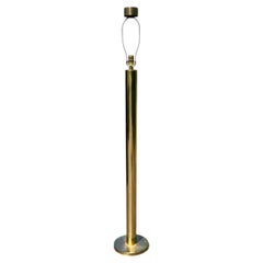 Hollywood Regency Cylindrical Brass Floor Lamp, 1960-1970