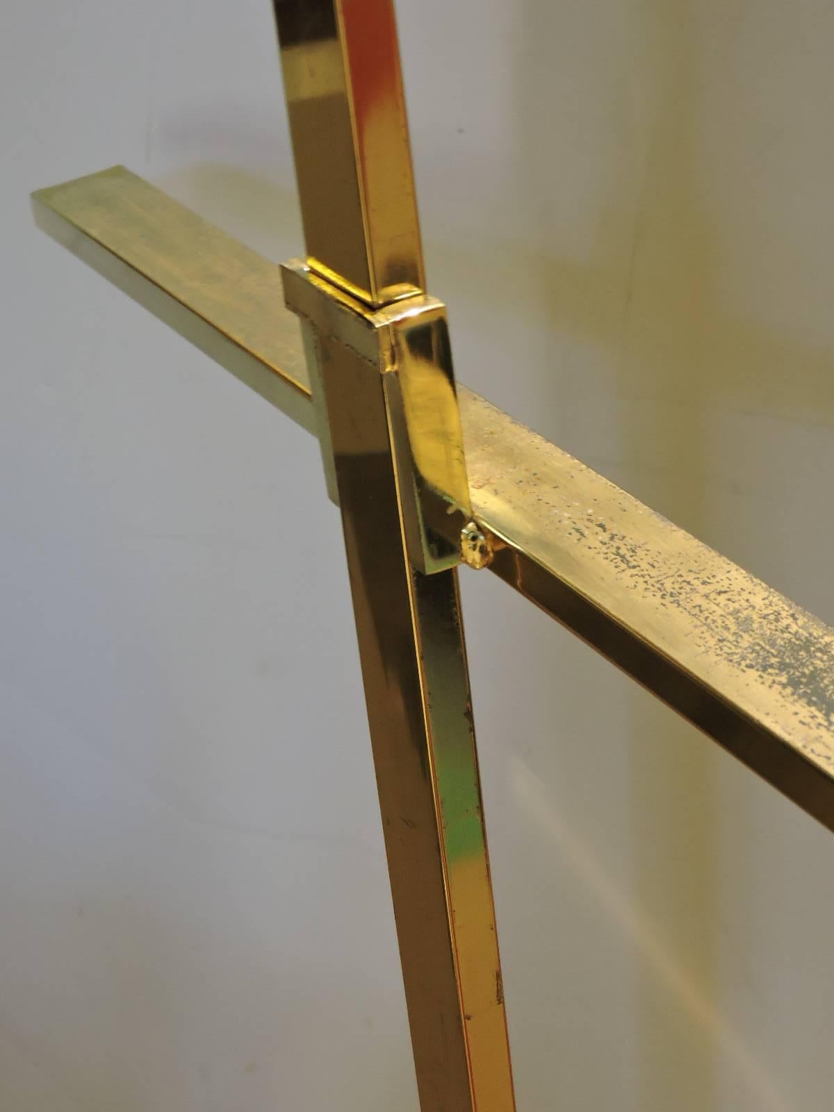 Lacquered Brass Floor Easel by DIA 