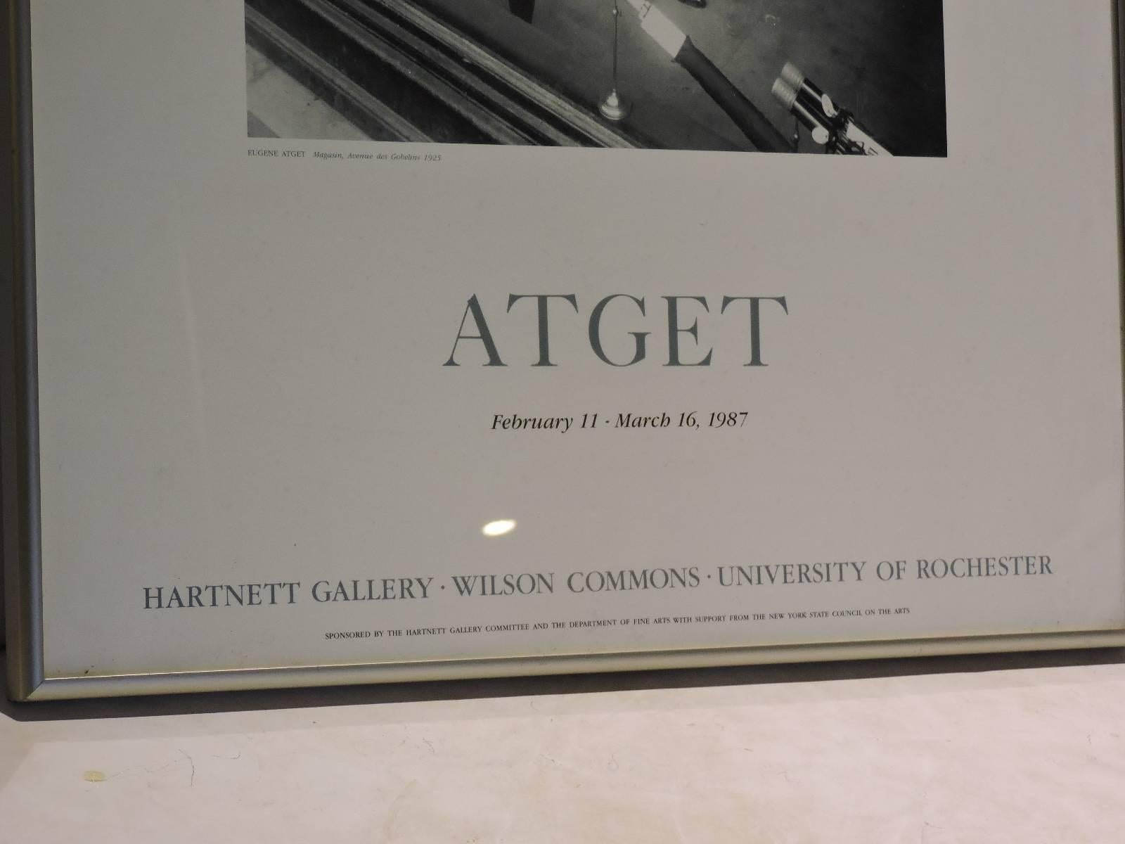 Eugene Atget Exhibition Poster, International Museum of Photography, 1987 In Good Condition In Rochester, NY