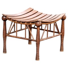 Egyptian Revival Oak Thebes Stool Liberty & Co. Circa 1900