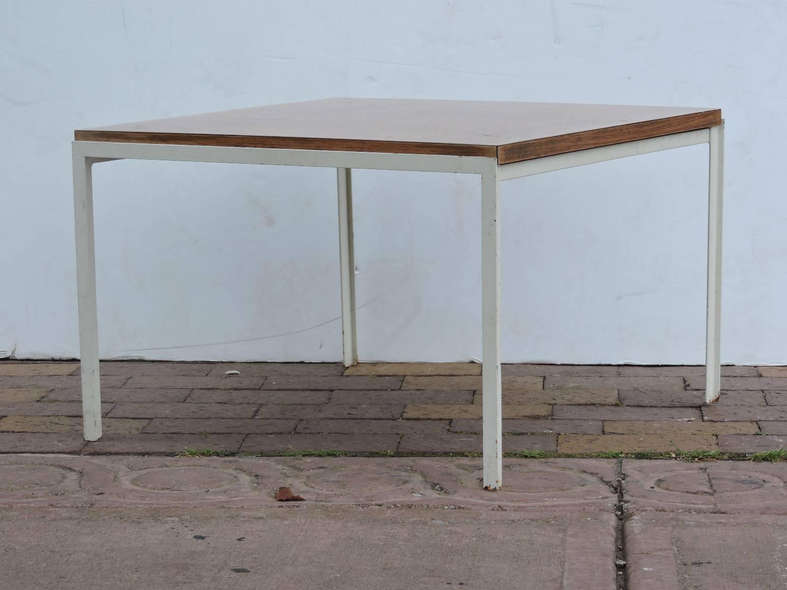 Mid-Century Modern Pair of Early Florence Knoll T - Angle Steel Tables