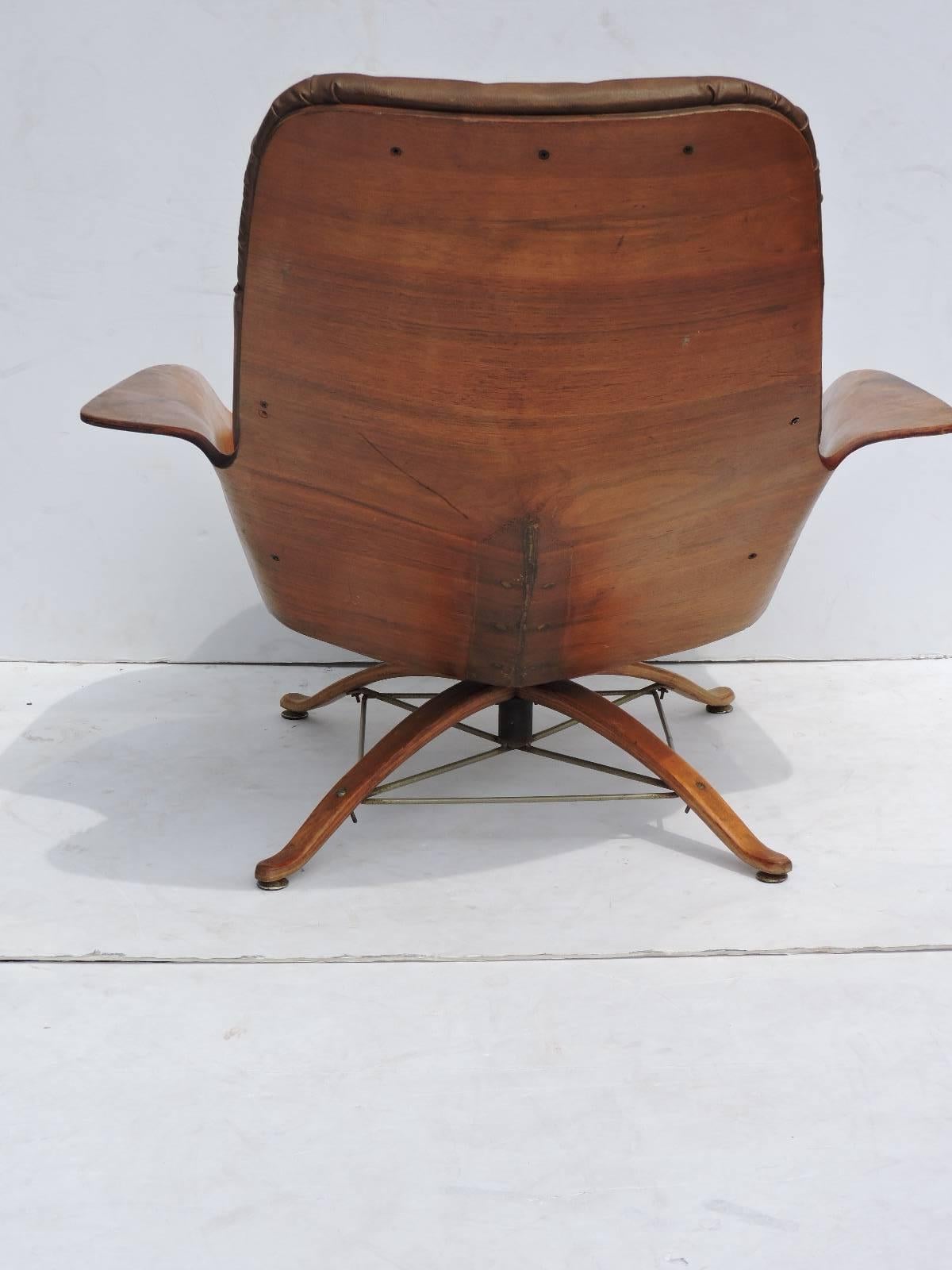 Bentwood Lounge Chair and Ottoman by George Mulhauser for Plycraft 2
