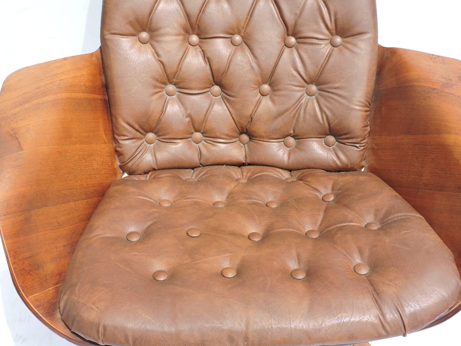 Bentwood Lounge Chair and Ottoman by George Mulhauser for Plycraft 1