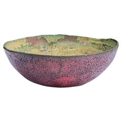 American Studio Craft Movement Free Form Enameled Copper Bowl