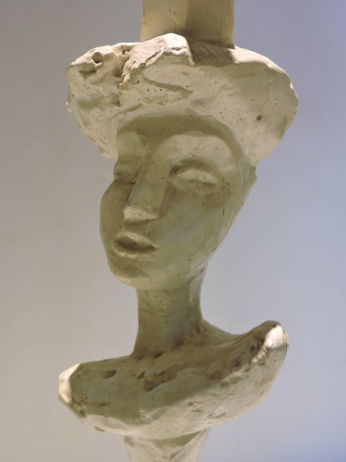 French Plaster Table Lamp Giacometti
