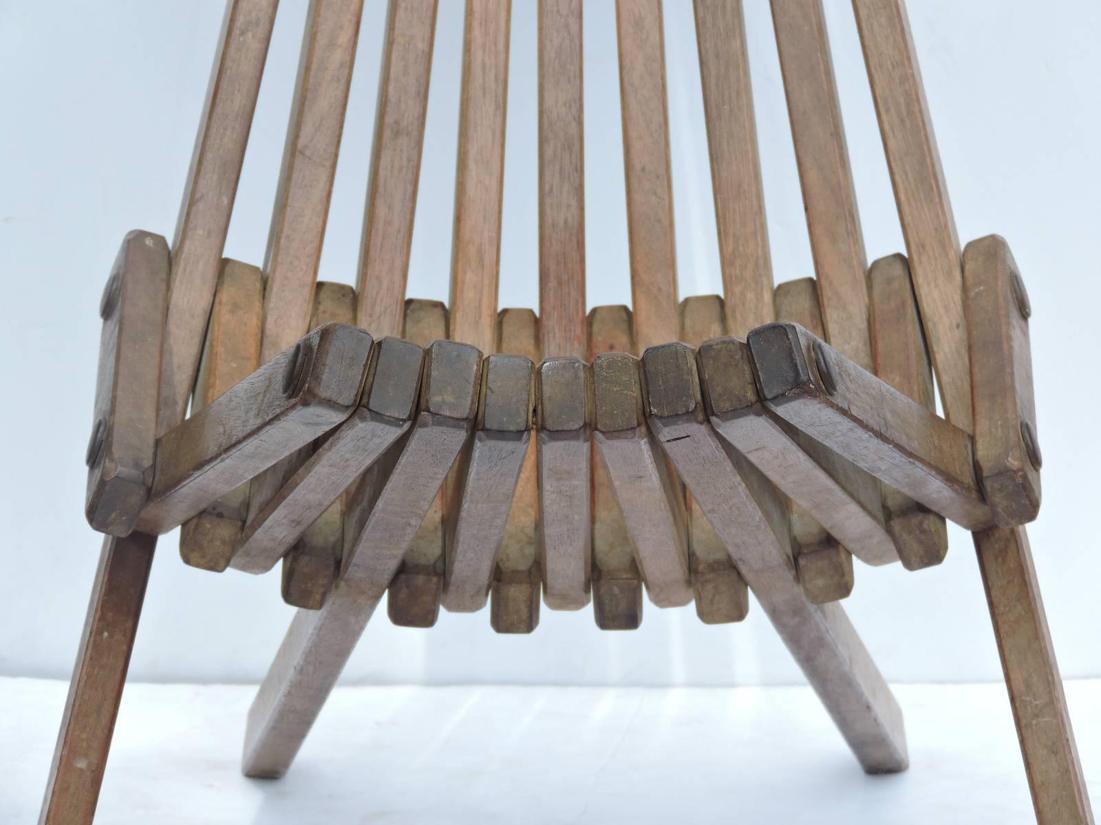 wood slat chair
