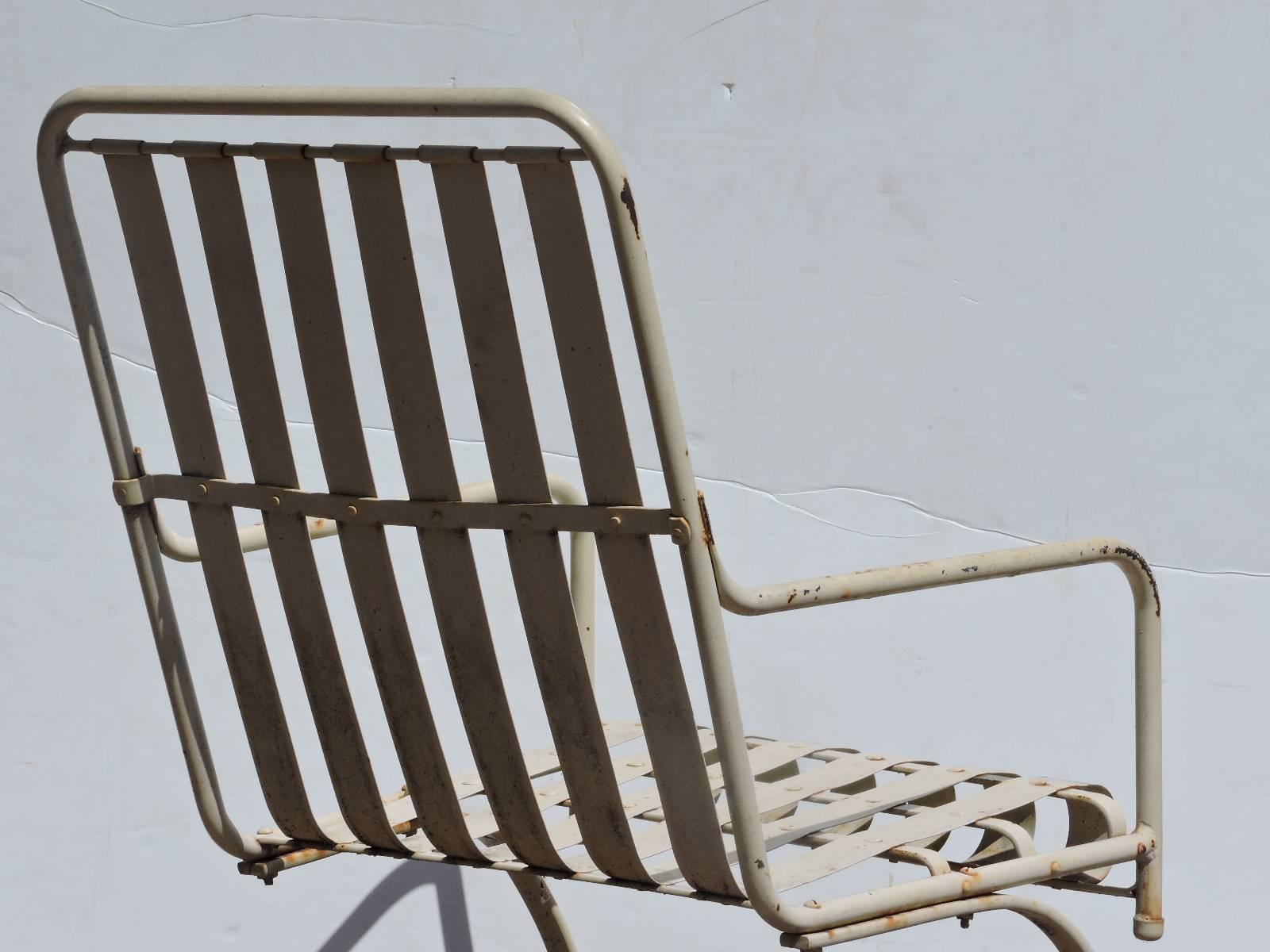 American Art Deco Streamlined Steel Chairs 2