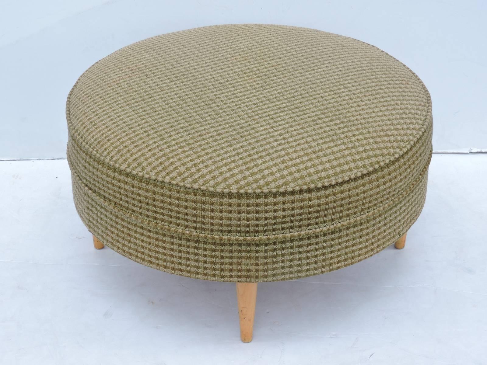 Mid 20th Century Big Round Ottoman Pouf at 1stDibs | large round ...