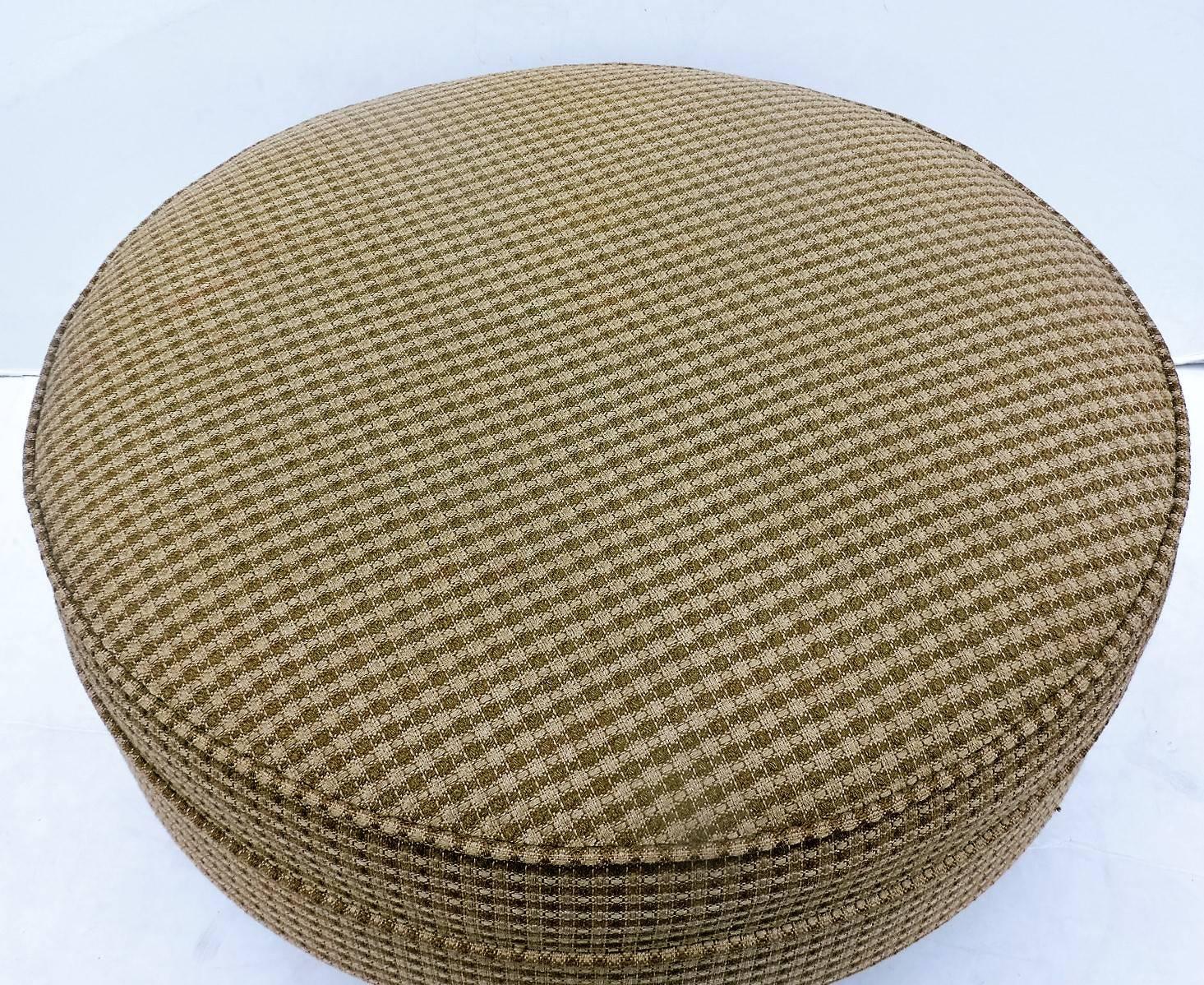 round fabric ottoman