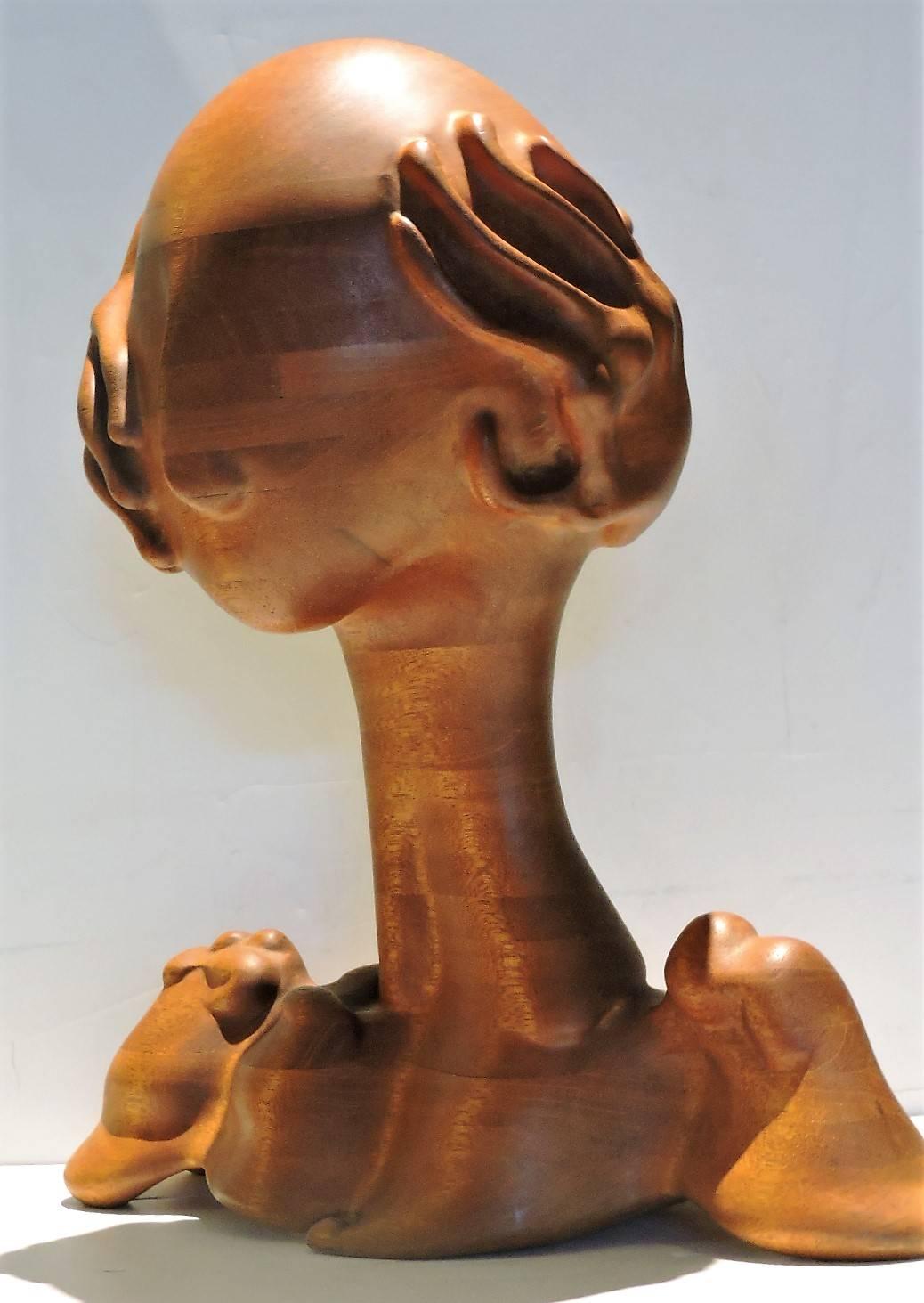 Carved  American Studio Surrealist Sculpture