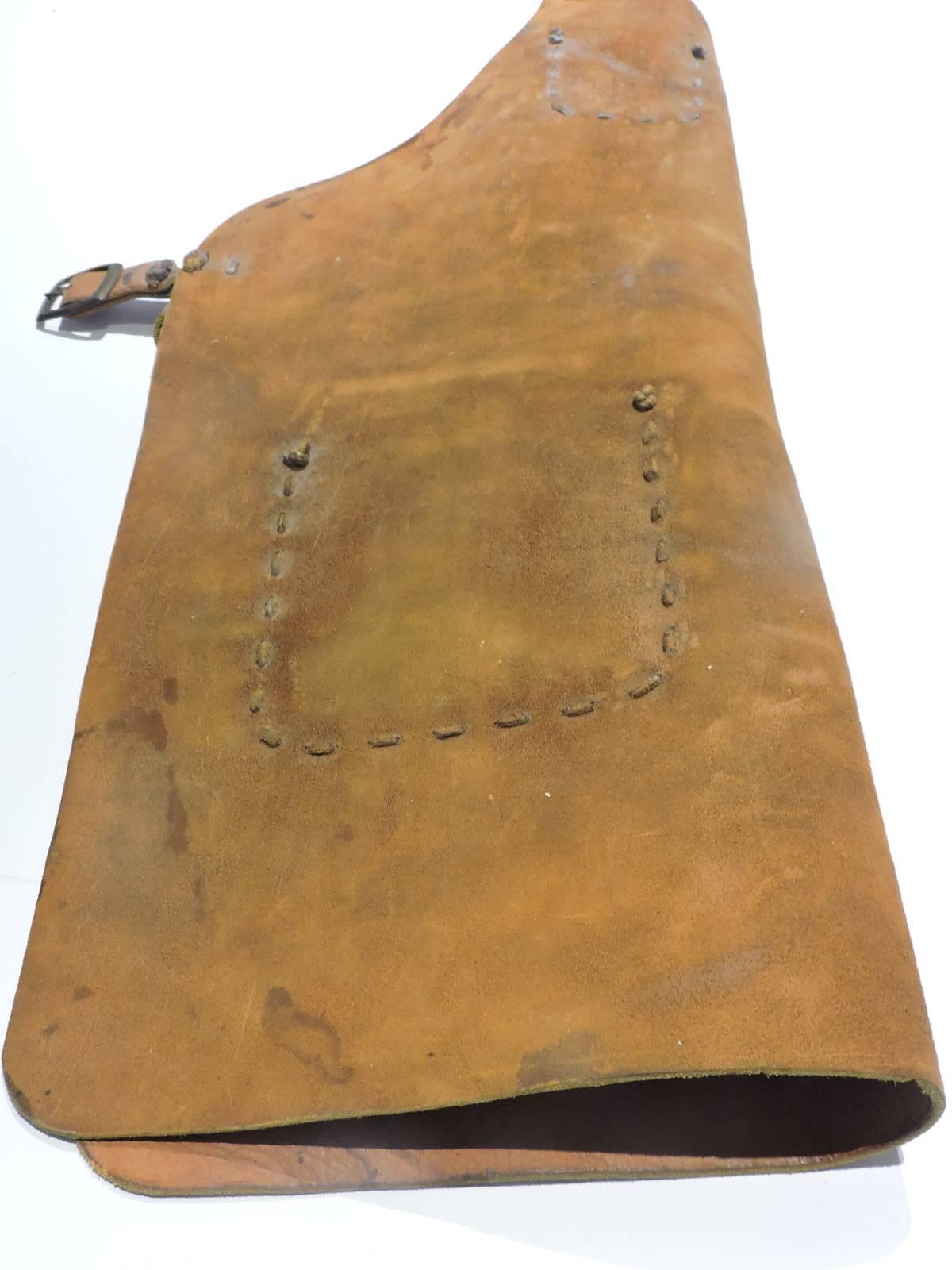 vintage leather apron