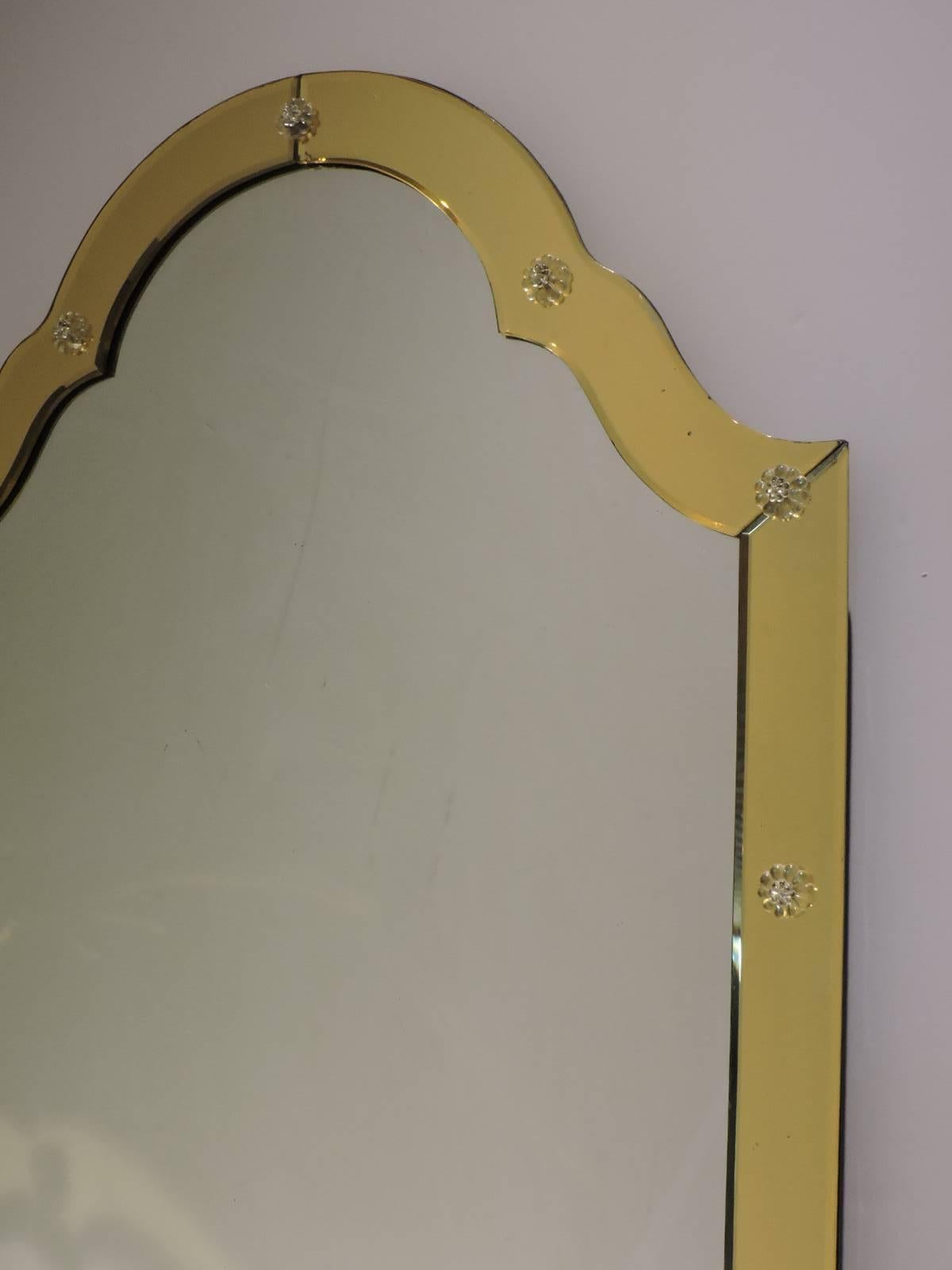   Amber Gold Venetian Glass Mirror 2