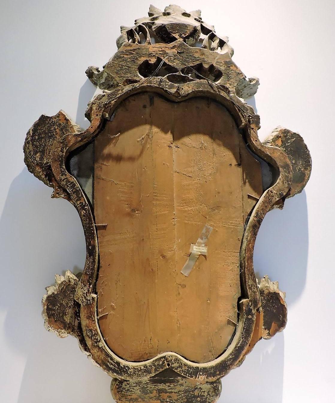  Venetian Rococo Painted & Gilded Wood Mirror 3