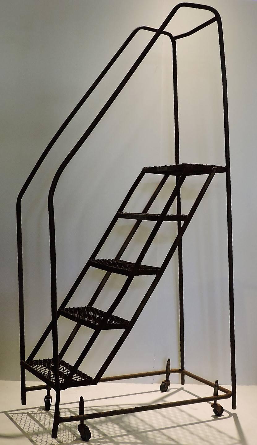 American Industrial Steel Rolling Stair Ladder 3