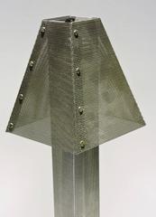 Post Modern Silver Metal Mesh Table Lamp by Wendy Stevens