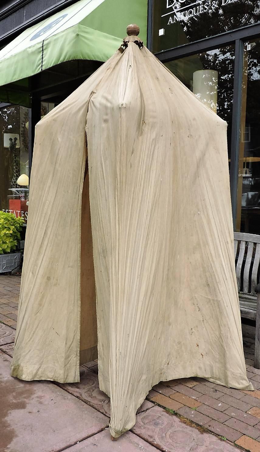 Cotton Antique Portable Beach Cabana, circa 1900