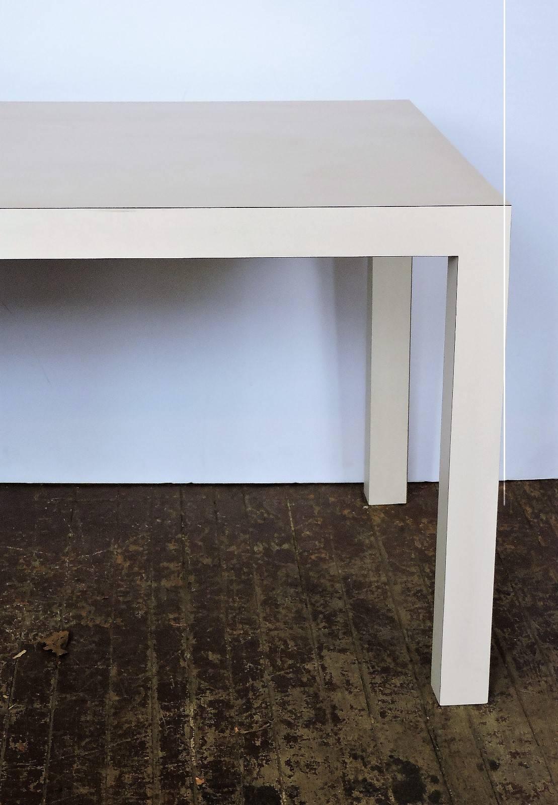 white parsons table