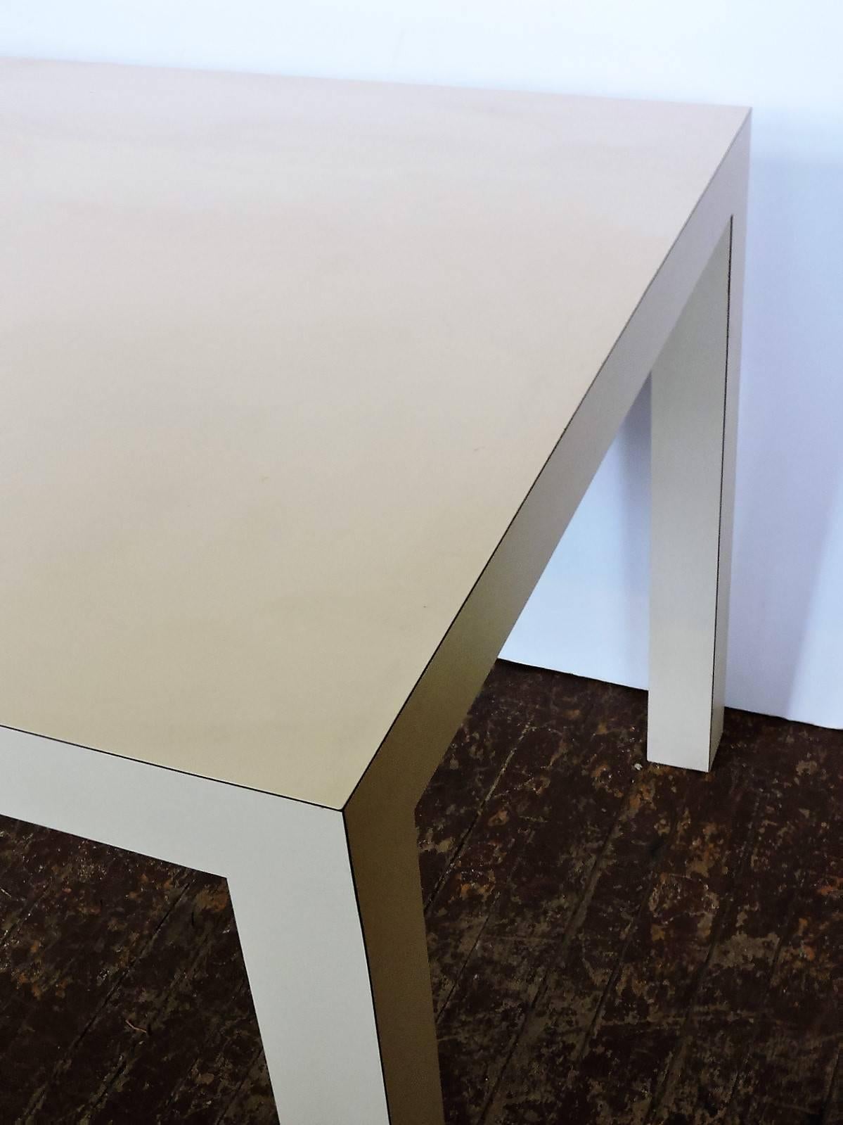 American Large White Laminate Parsons Table
