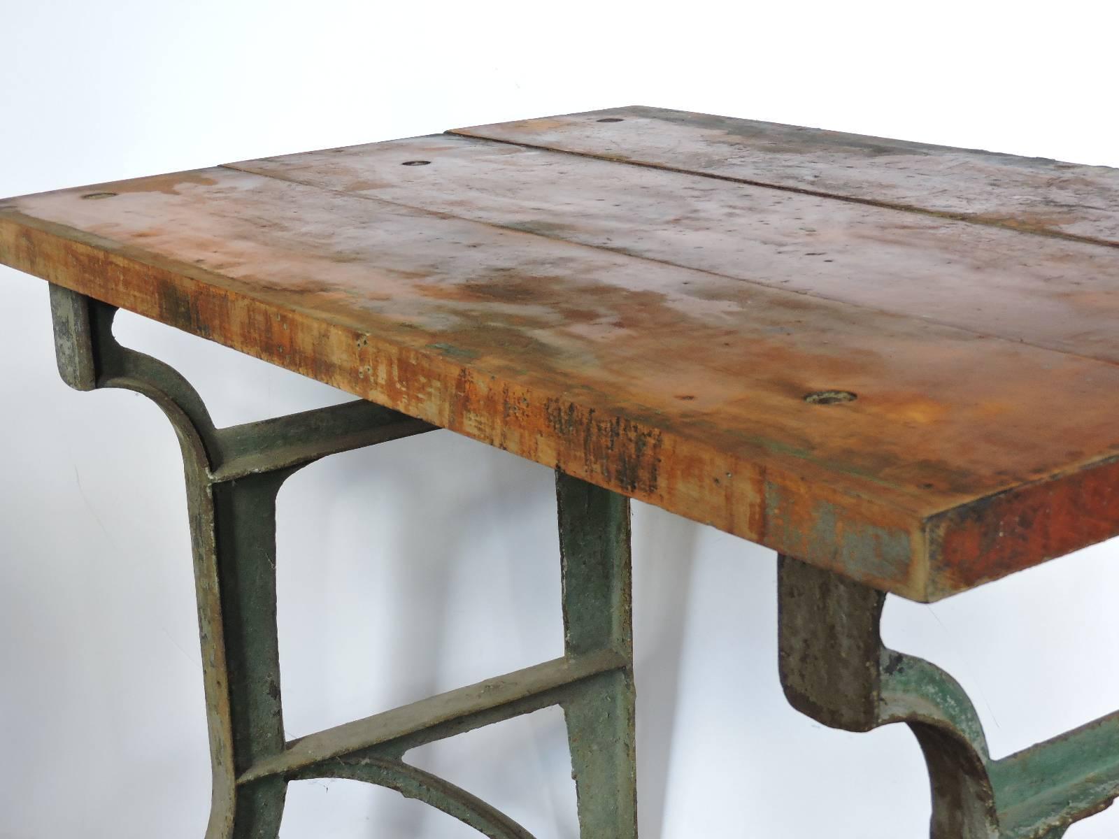 American Antique  Industrial Work Table