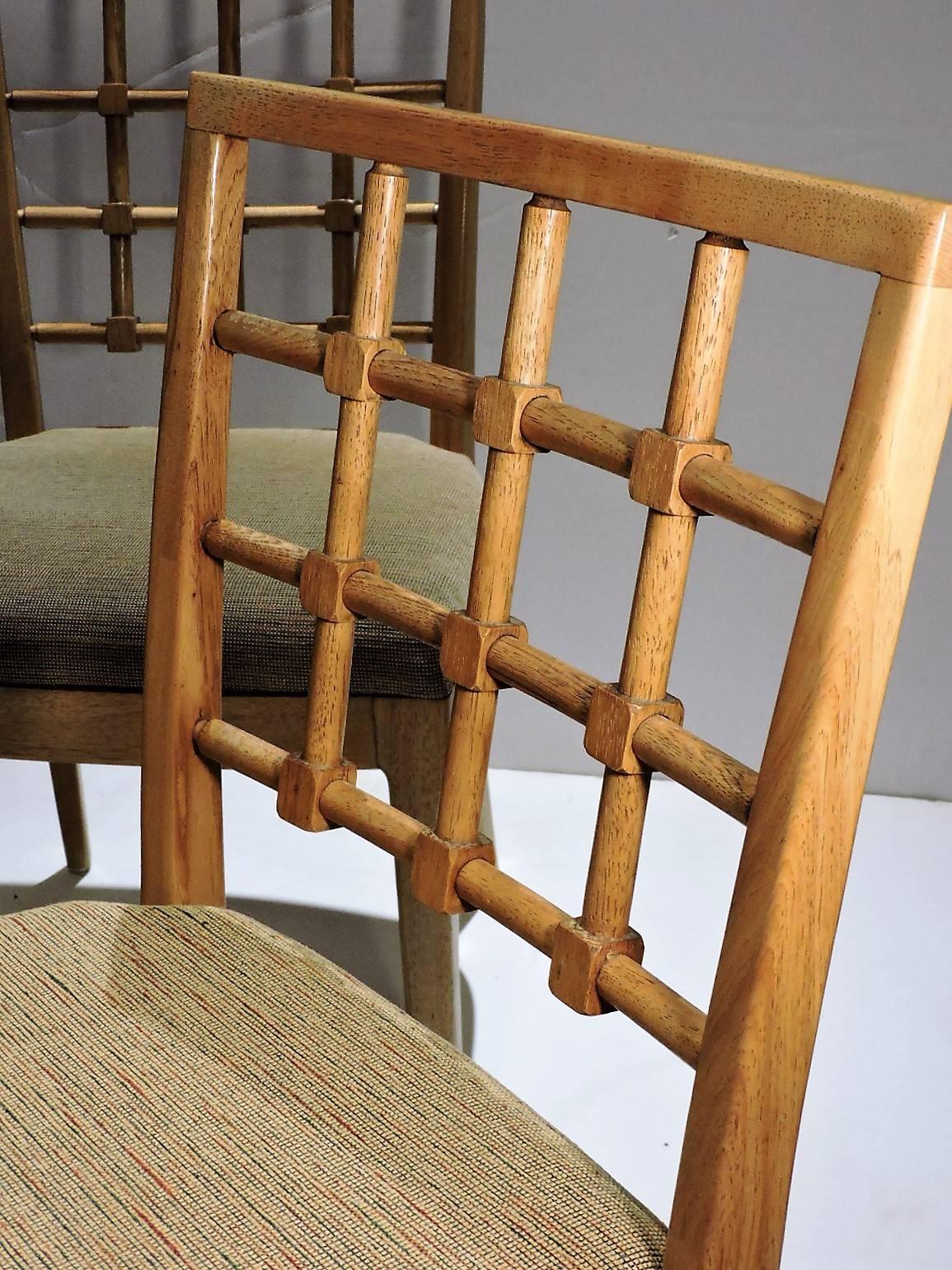 Mid-Century Modern Modernist Lattice Back Chairs 