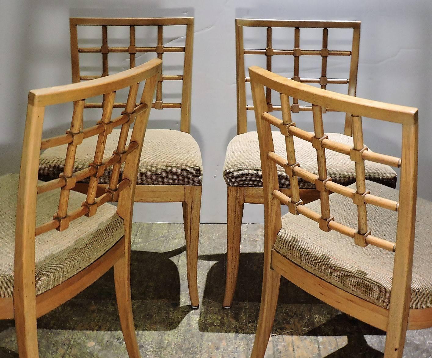 Modernist Lattice Back Chairs  In Good Condition In Rochester, NY