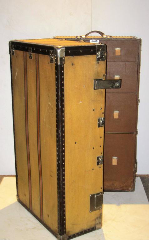 Lot 53 - Antique Wardrobe Steamer Trunk - Sac Valley Auctions