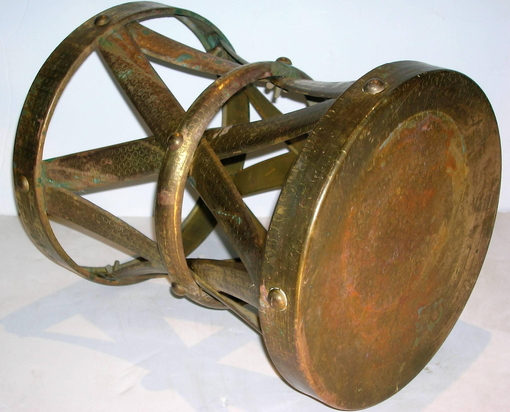 brass drum stool