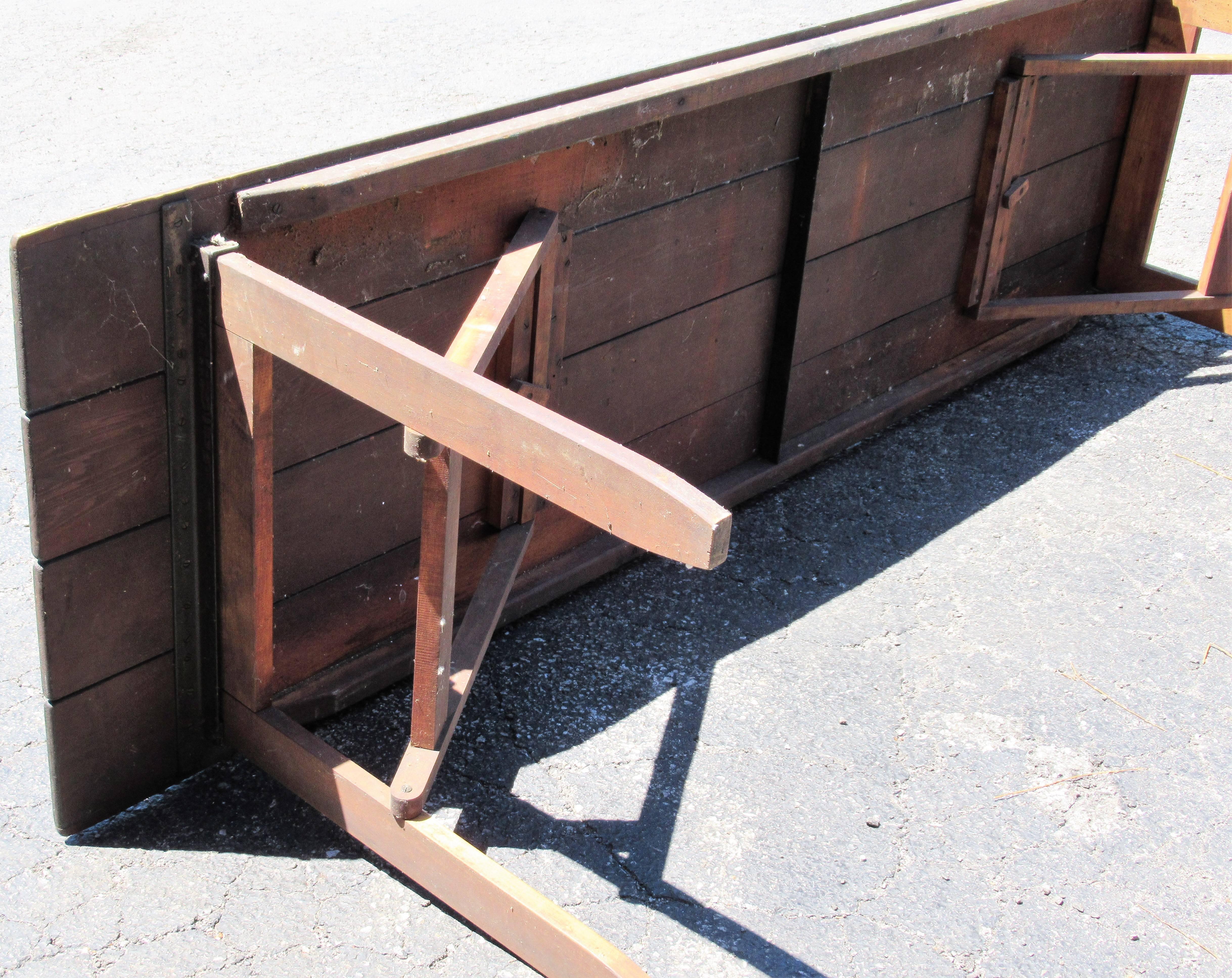 Rustic Folding Harvest Dining Table