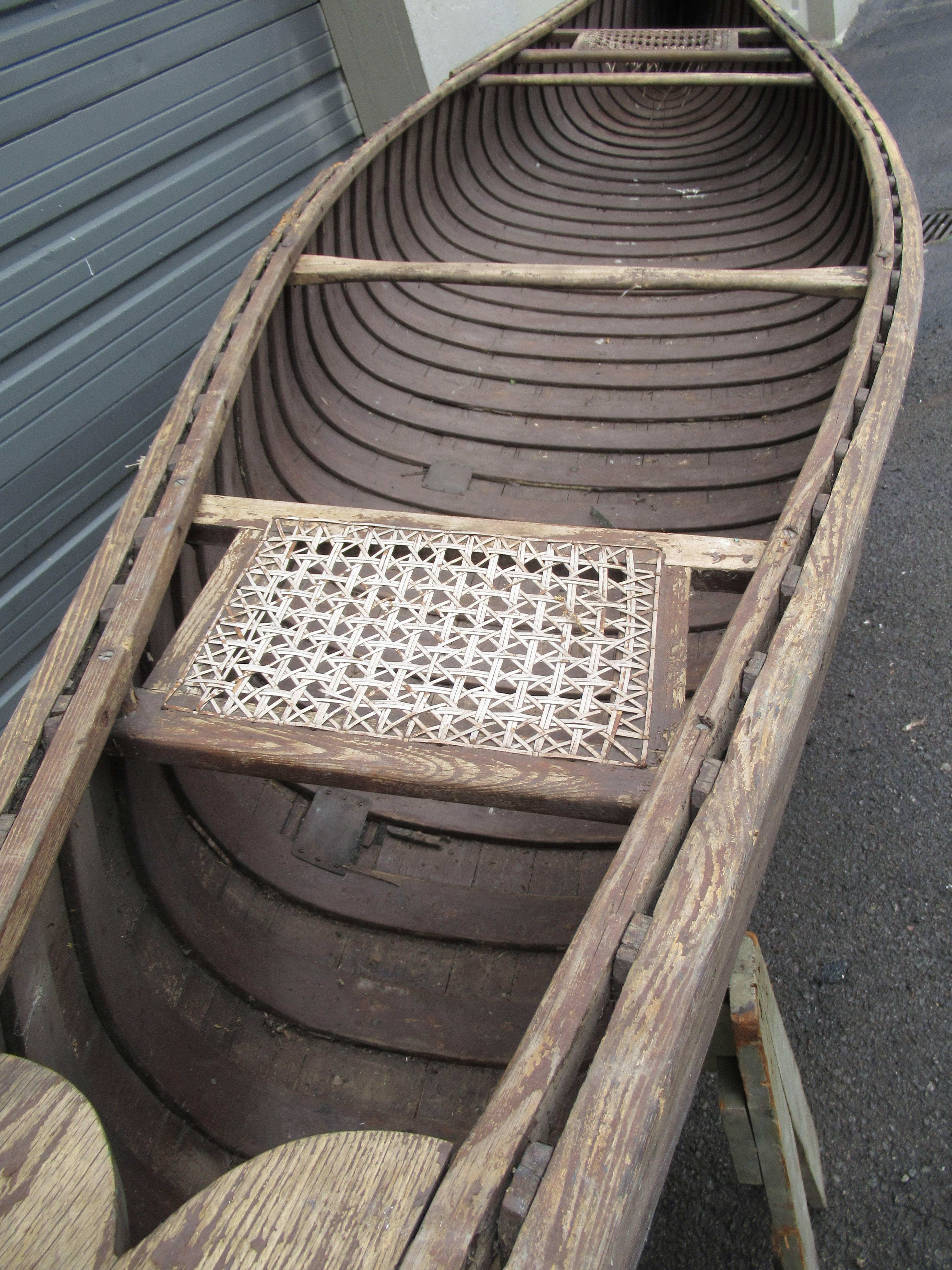 antique canoe