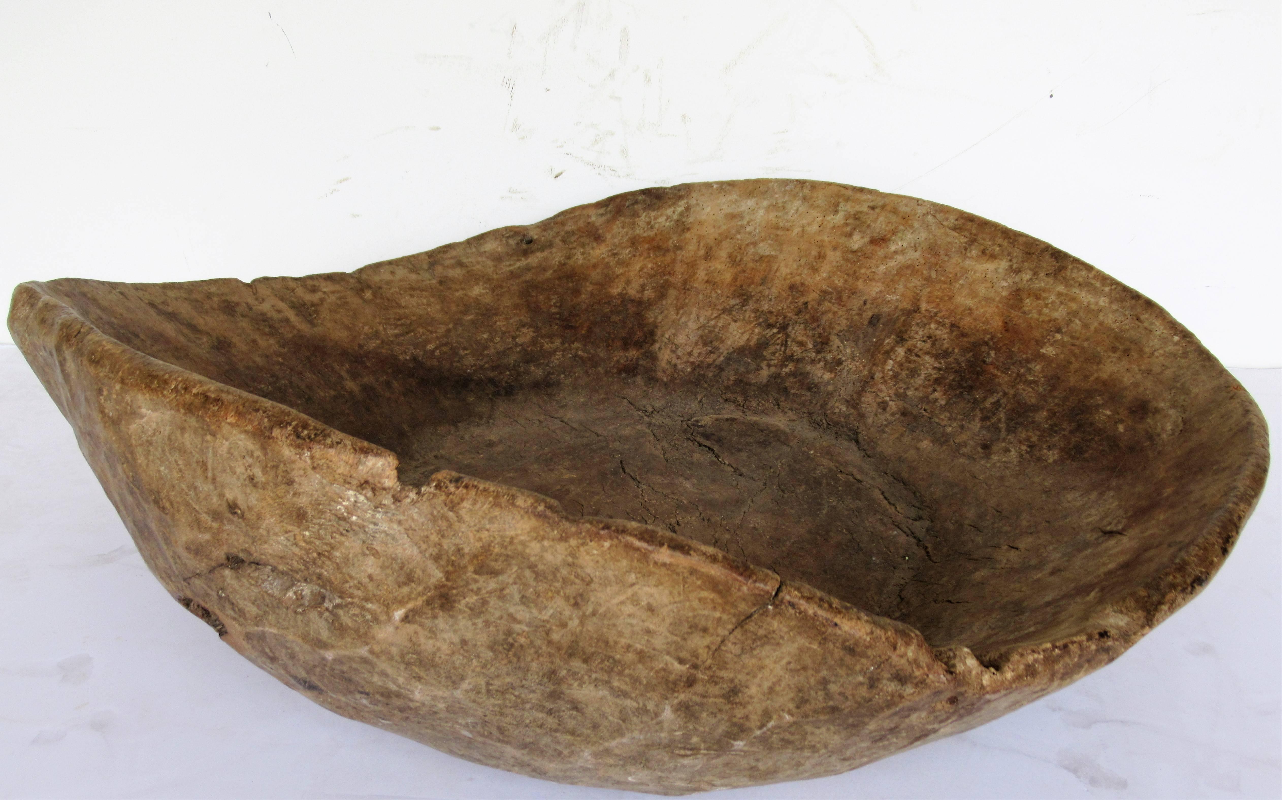 Unknown Massive Antique Ash Burl Bowl