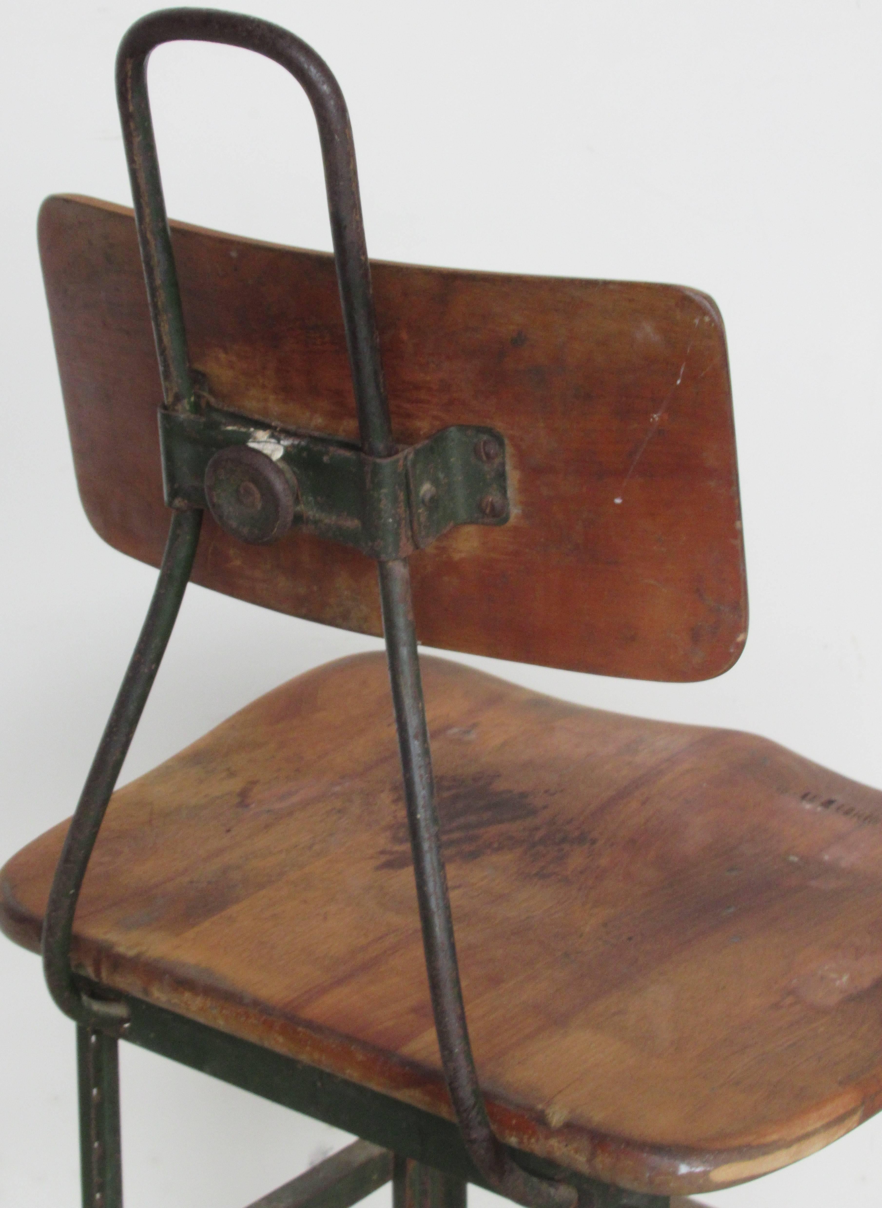 Antique Industrial Task Chair Stool Toledo 1