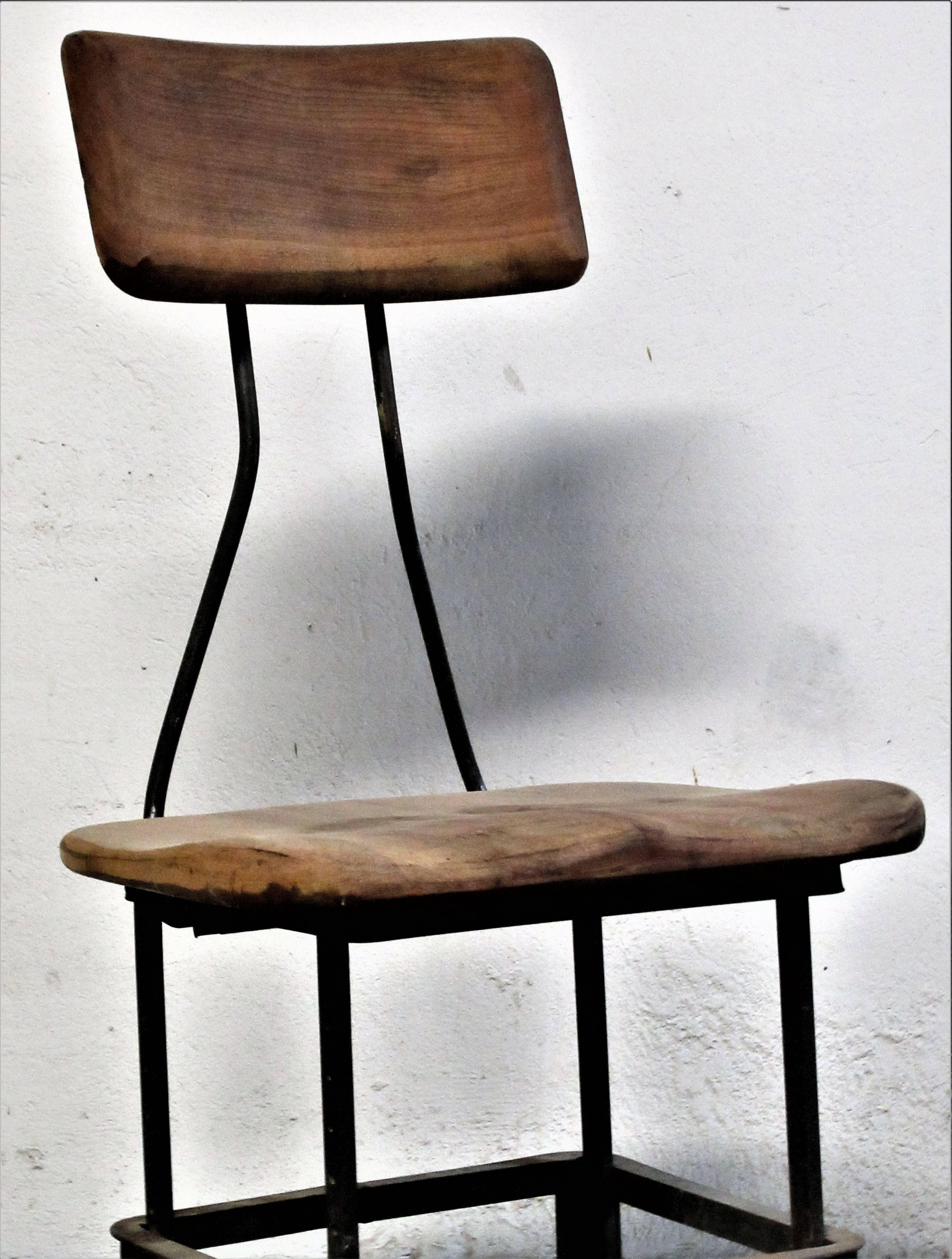 Antique Industrial Task Chair Stool Toledo 4