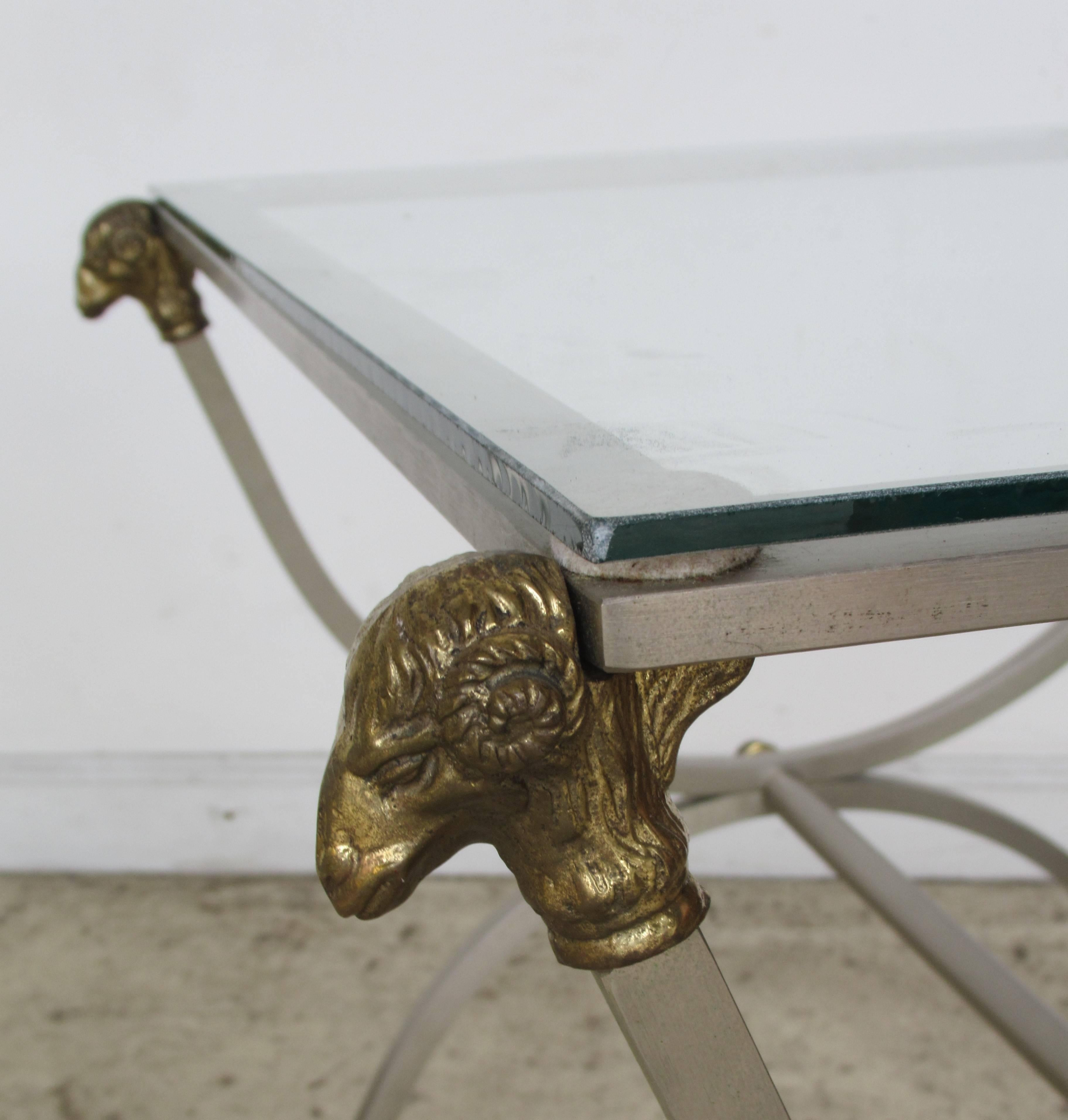  Neoclassical Steel and Bronze Tables  2