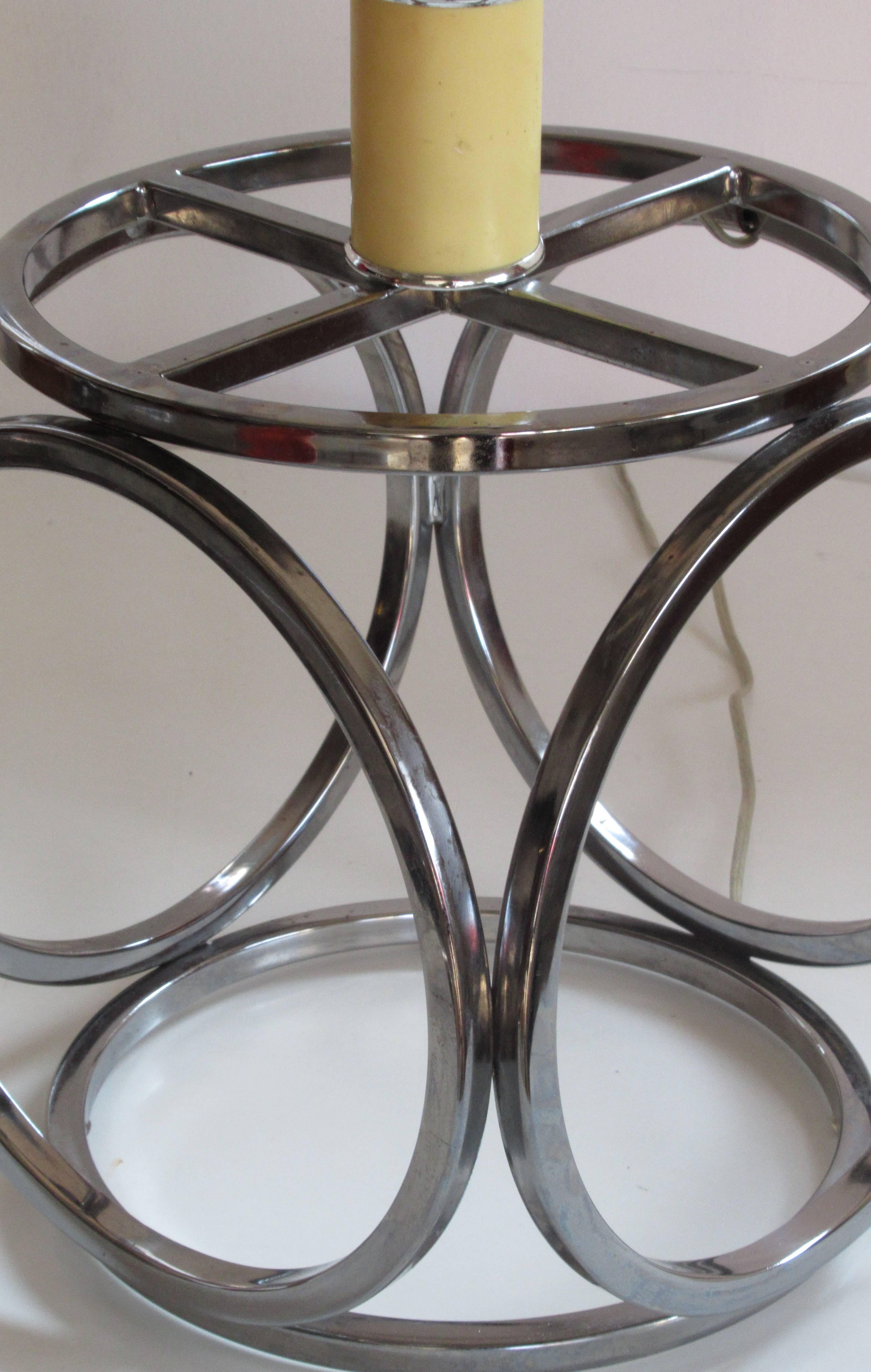 Mid-Century Modern Geodesic Design Chrome Table Lamp