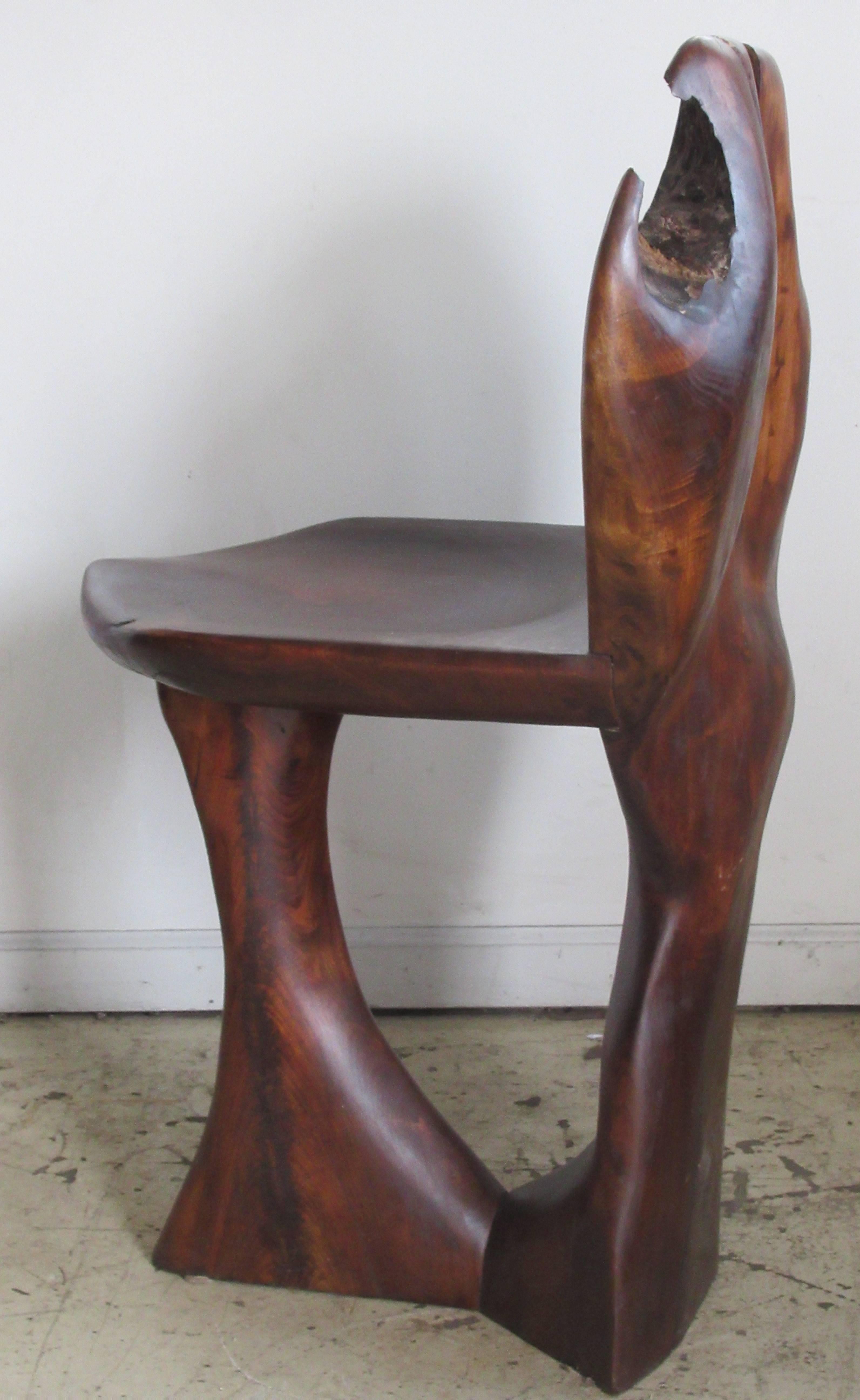 Hand-Crafted 1970s American Craft Movement Organic Modern Chair