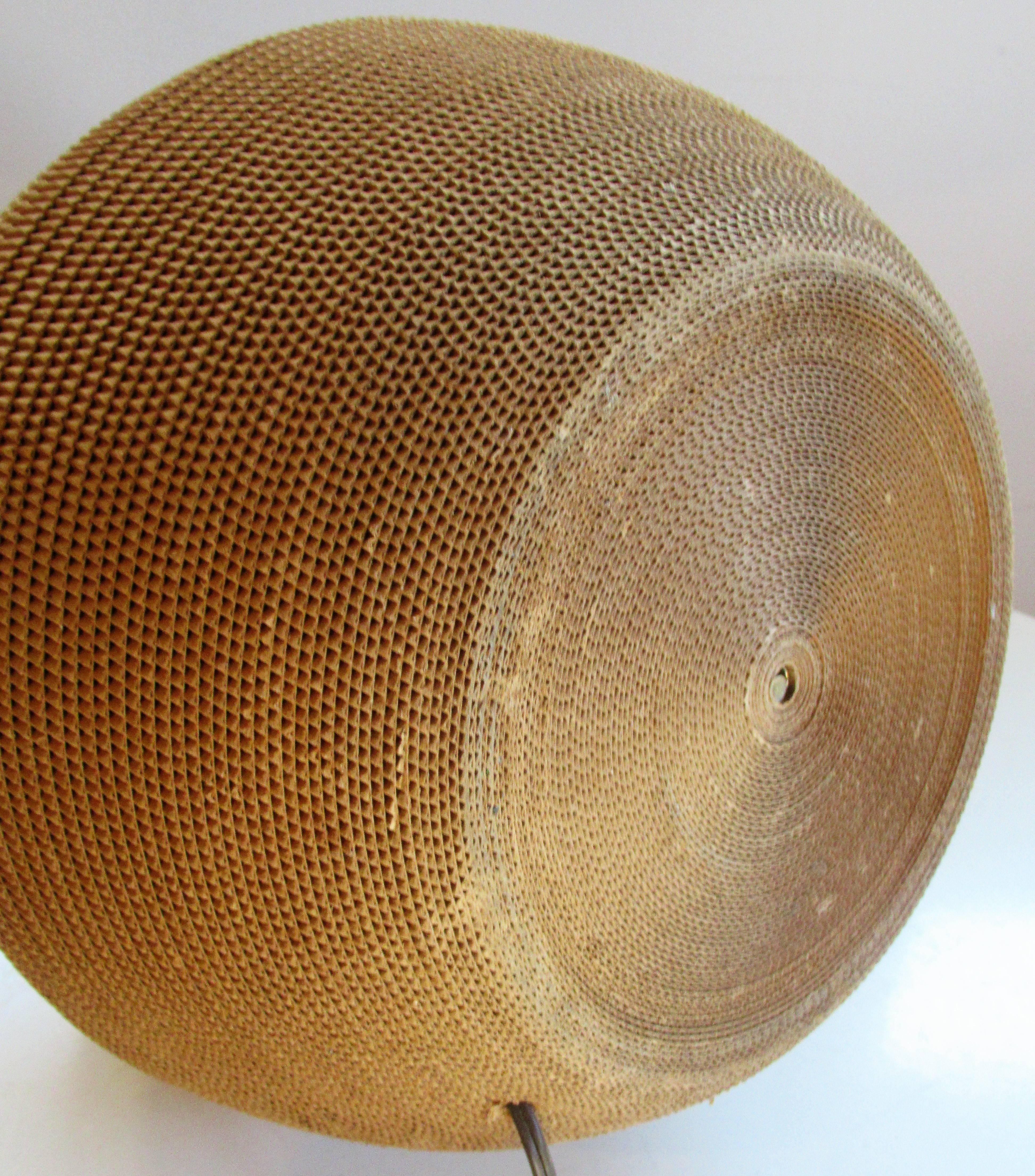 20th Century 1970s Corrugated Cut Paper Table Lamp